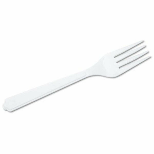 Desorden Type III Plastic Flatware Fork  White, 100PK DE3200872